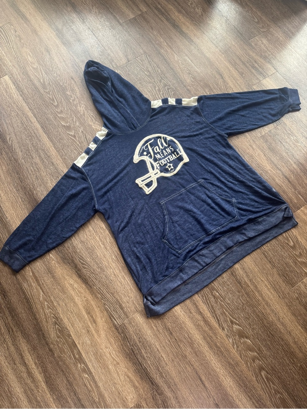 Lane Bryant navy hooded sweatshirt